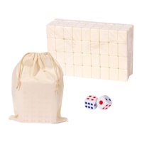 Magideal - Juego De Mini Mahjong De Viaje, Juego De Mahjong Chino, Accesorios De Entretenimiento Para Interiores, Juegos De Azulejos Clásicos, Juego De Juguete , 30Mm Blanco