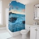 thumbnail image 1 of Cortina de ducha con diseño de olas, juego de cortinas de baño con ganchos, tamaño 48 x 72 pulgadas, 1 of 3
