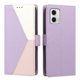 thumbnail image 4 of Cartera Plegable para Motorola Moto G73, PU Tricolor con Ranuras, Morado, 4 of 6