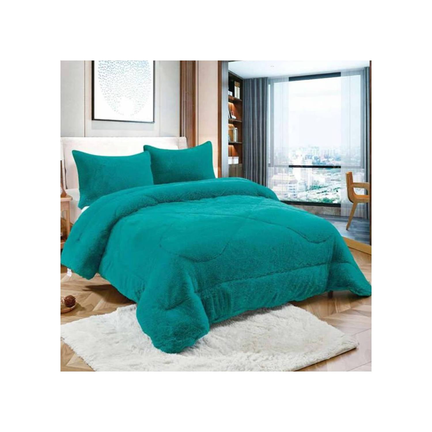 Genérico - Cobertor Peludo Chiporro 2 Plazas - Turquesa