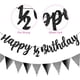 thumbnail image 4 of Bandera triangular con purpurina para feliz cumpleaños de medio año y seis meses, bandera para tirar en fila, 4 of 5