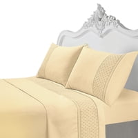 Mallorca - Juego De Sábanas T180 Broderie Cruda 1,5 Plazas