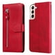 thumbnail image 1 of Funda con Cremallera para Samsung Galaxy S22 Plus 5G, Carcasa Cartera de Cuero PU con Soporte y Tarjetero, 1 of 6