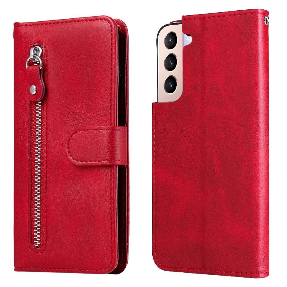 Gangxun - Funda Con Cremallera Para Samsung Galaxy S22 Plus 5g, Carcasa Cartera De Cuero Pu Con Soporte Y Tarjetero