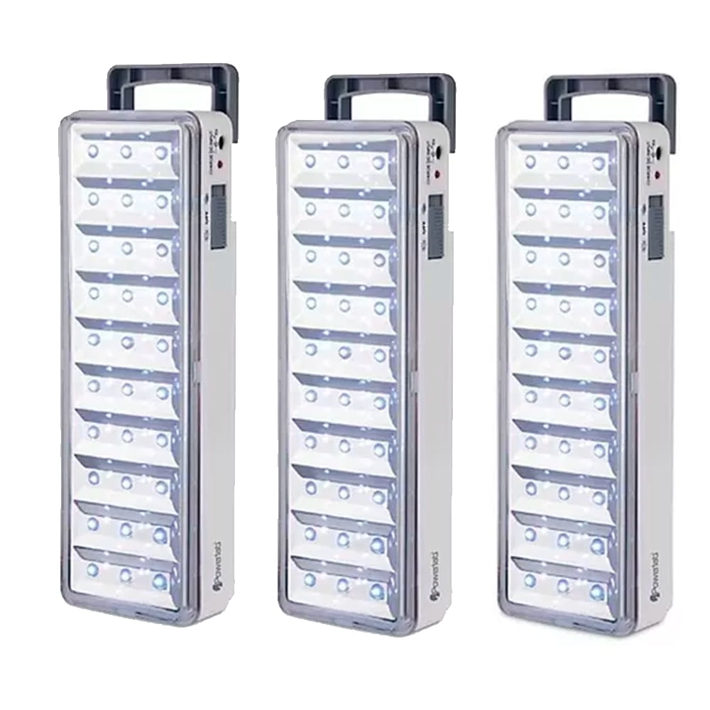 Mlab - Pack 3 Lámparas De Emergencia Led Con Batería Recargable