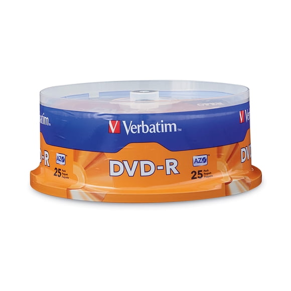 DVD-R Verbatim AZO Dye 4.7GB 16X Paquete de 25