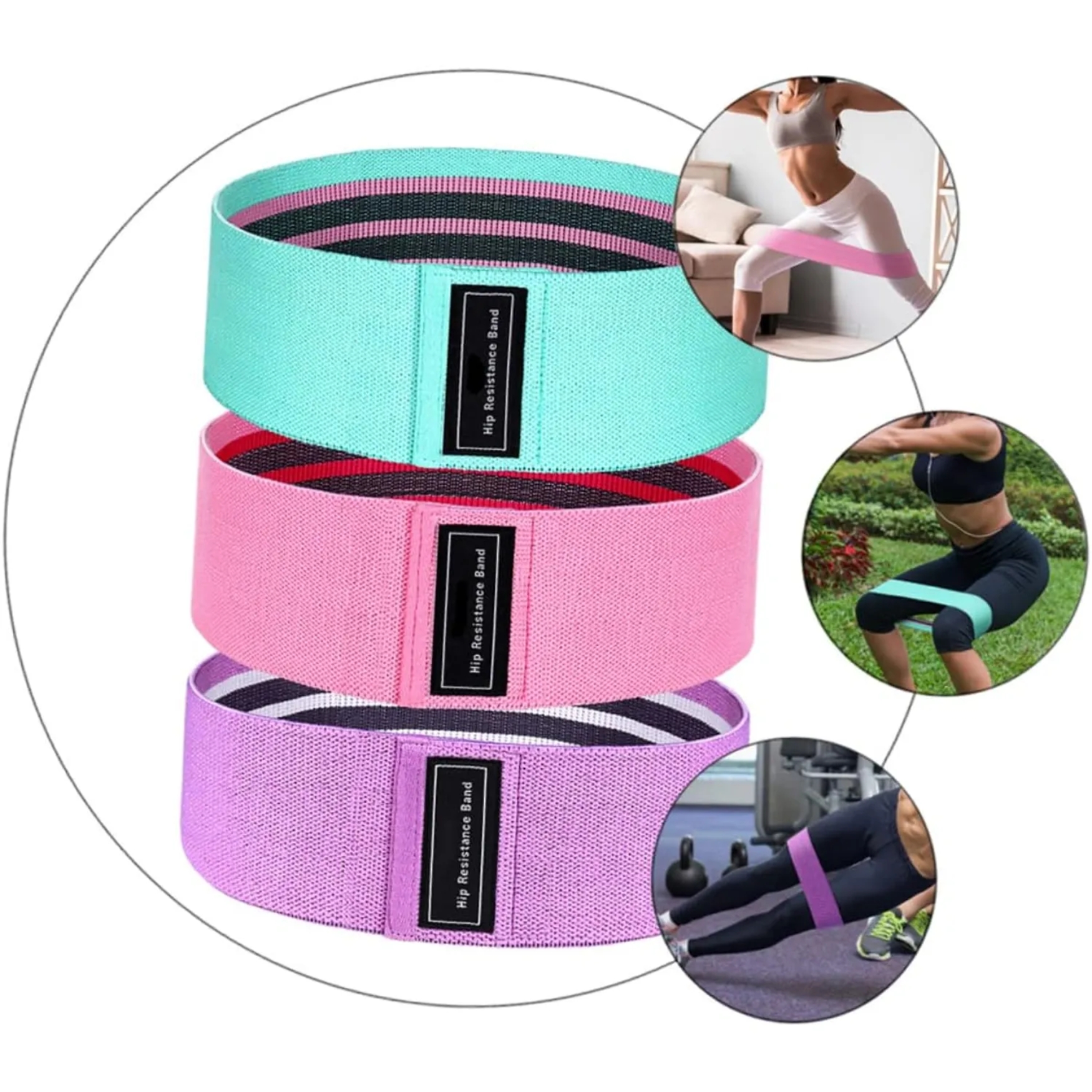 Movi - Set 3 Bandas De Resistencia Tubulares (Glúteos Y Piernas)