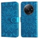 thumbnail image 1 of Funda tipo cartera FOXDOCK para Xiaomi Redmi A3 , diseño girasol en relieve, cuero PU, cierre magnético, soporte y tarjetero, 1 of 5