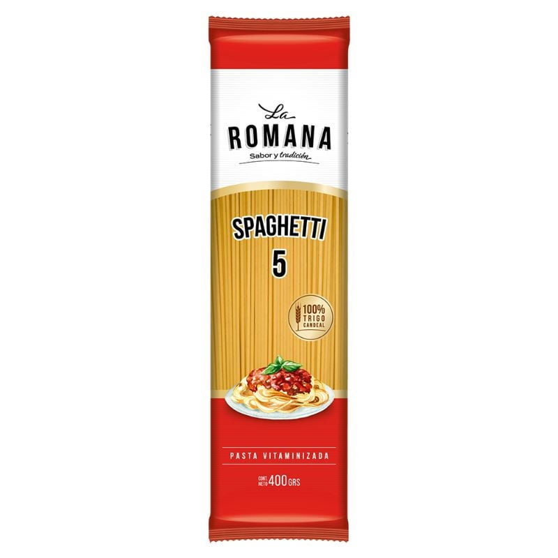 Fideo Pasta Spaghetti N°5 Bolsa 400 g La Romana