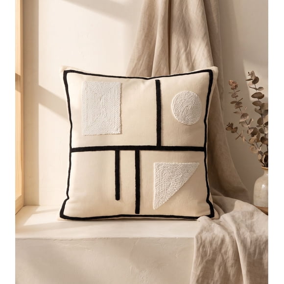 2 Fundas Cojín Tufting Geométrico 45x45 cm - Colección Bauhaus Modelo Budapest