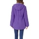 thumbnail image 3 of INSPIRE CHIC Abrigo de Parka para Mujer con Cinturón, Bolsillos, Manga Larga y Capucha de Piel Sintética XS Violeta, 3 of 6