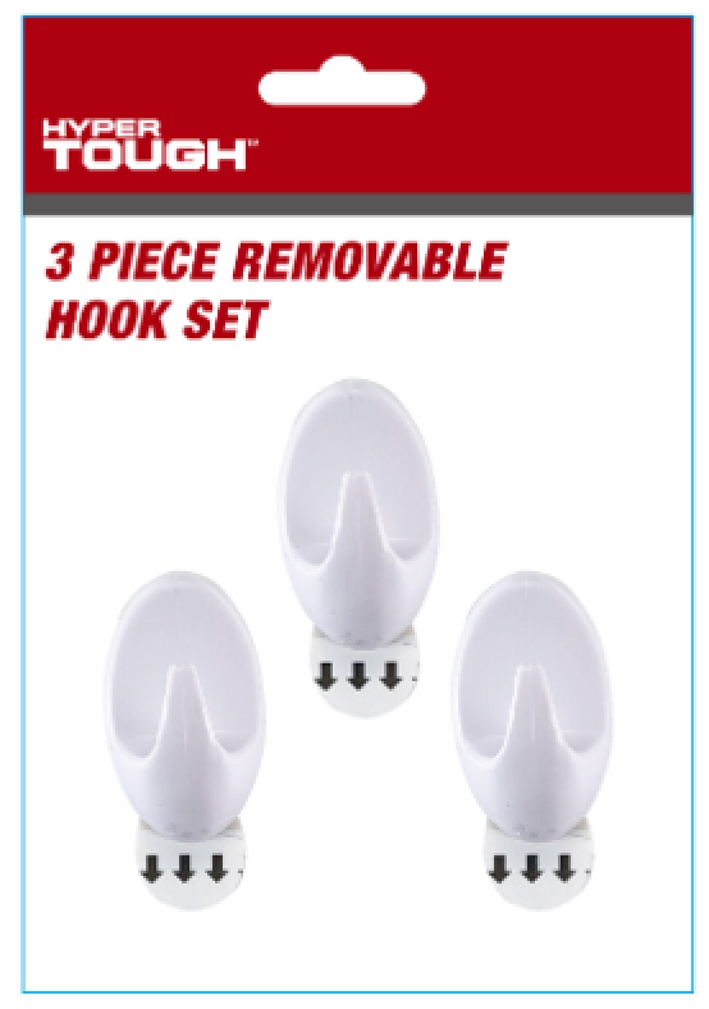 3 Ganchos Removibles Hyper Tough