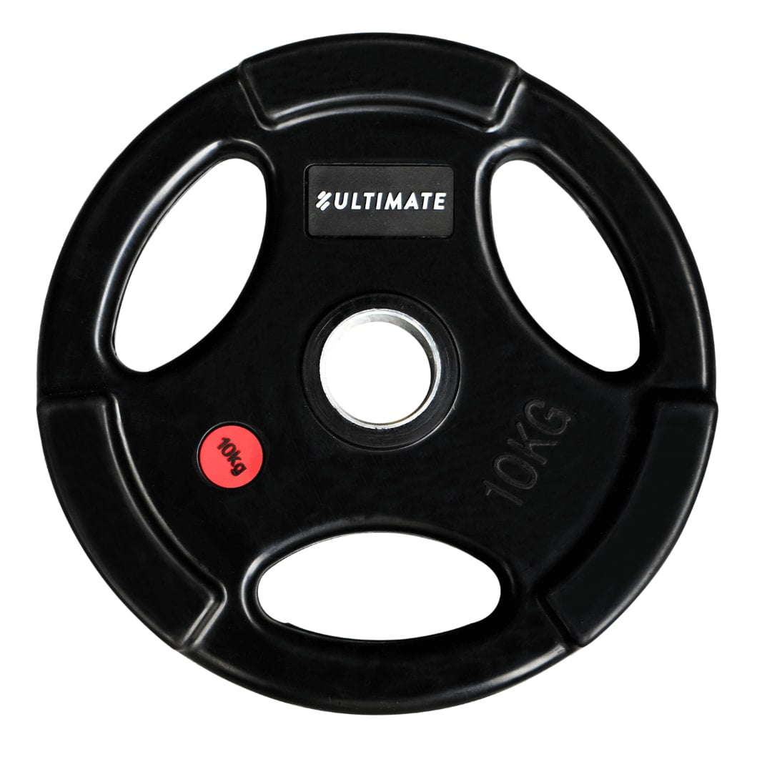 Ultimate Fitness - Disco Olímpico Engomado Con Agarres 10 Kg