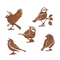 Ioensy - 5 Piezas De Accesorios De Fotografía De Decoración De Pájaros De Hierro Para Puertas De Jardín De Alféizares De Ventanas De Patio