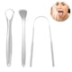 thumbnail image 2 of Paquete de 3 raspadores de lengua de acero inoxidable para un cuidado bucal saludable. Raspadores de lengua metálicos sin BPA., 2 of 8