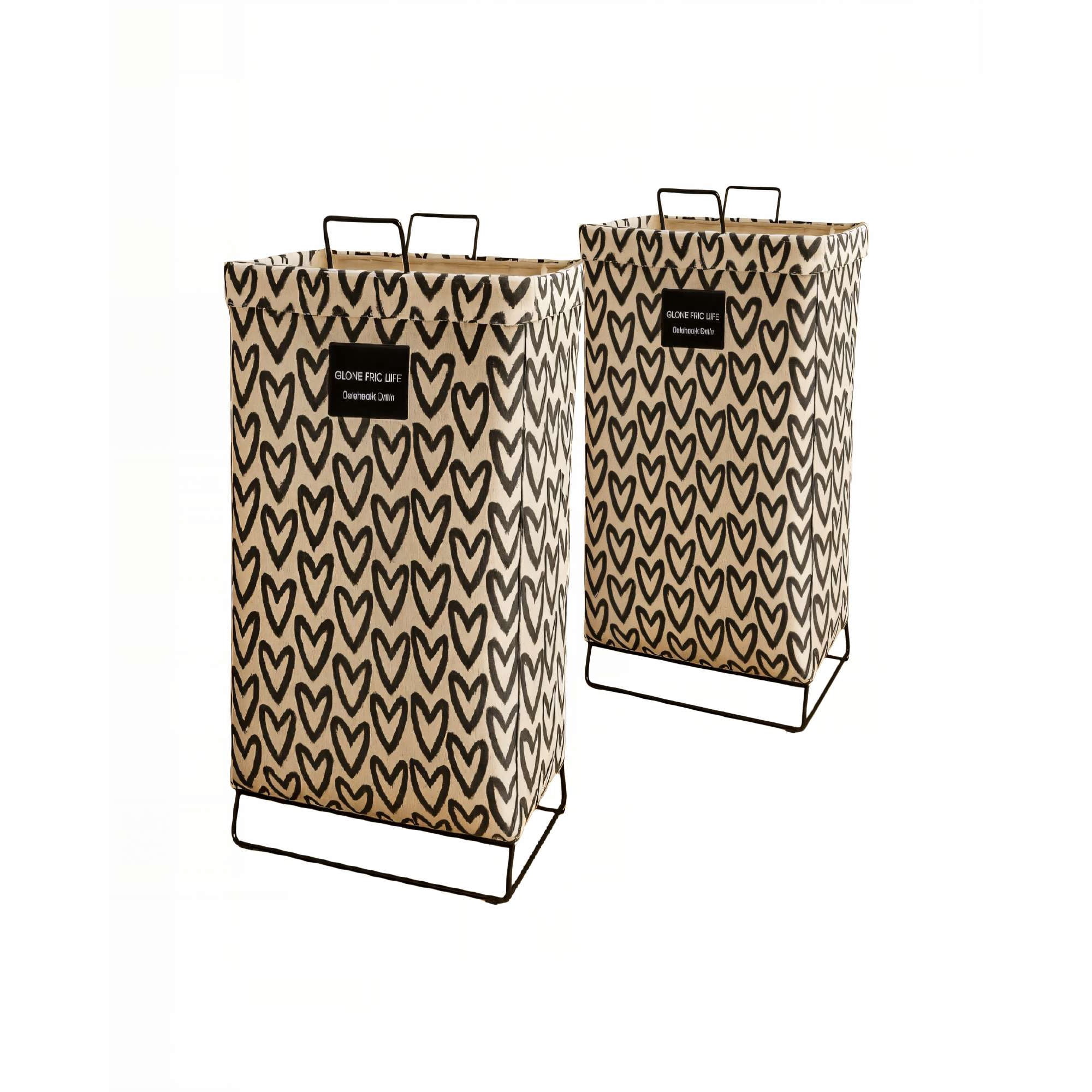 Genérico - Set De Canastos De Ropa 36cmx59cm Con Diseño De Corazones
