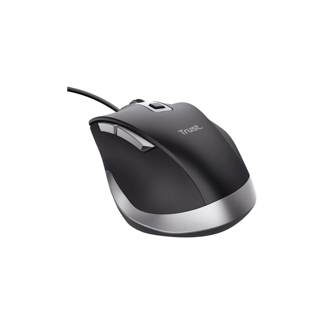 Trust - Mouse Fyda Confort Negro Con Cable