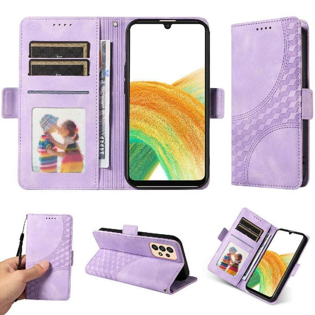 Carcasa FOXDOCK Samsung Galaxy A33 5G de cuero PU, diseño acolchado clásico, protección contra caídas y rayones