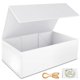 thumbnail image 1 of Caja de regalo RYDDOY 30x15x10 cm con tapa magnética blanca, 1 of 8