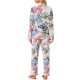 thumbnail image 3 of INSPIRE CHIC Conjuntos de Pijamas para Mujer de Manga Larga 2 Piezas Ropa de Dormir con Botones Estampado Floral Ropa de Casa con Bolsillos S Mariposa, 3 of 6