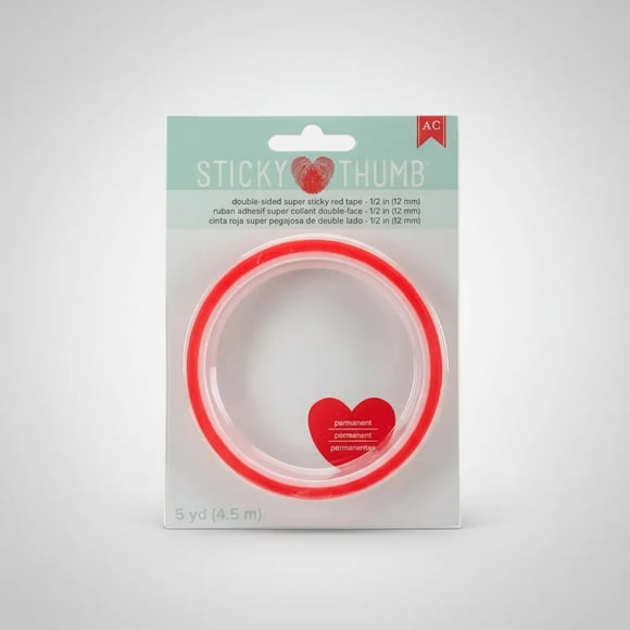 Cinta De Doble Faz 12mm x 4.6 m Rojo American Craft