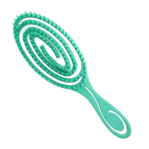 Cepillo De Pelo Ventilado Para Peluquería Tangled Curly Hair Resina Verde