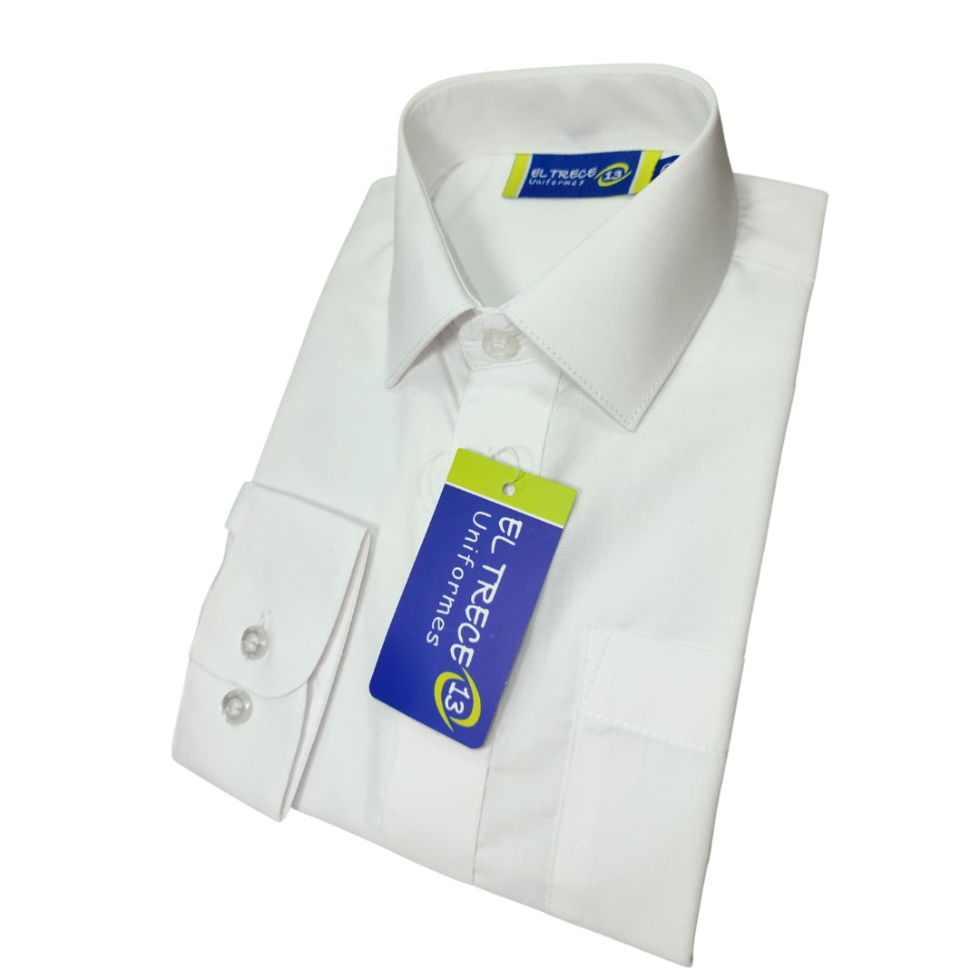 El13uniformes - Camisa Colegio Clásica Blanco Tallas 4-10