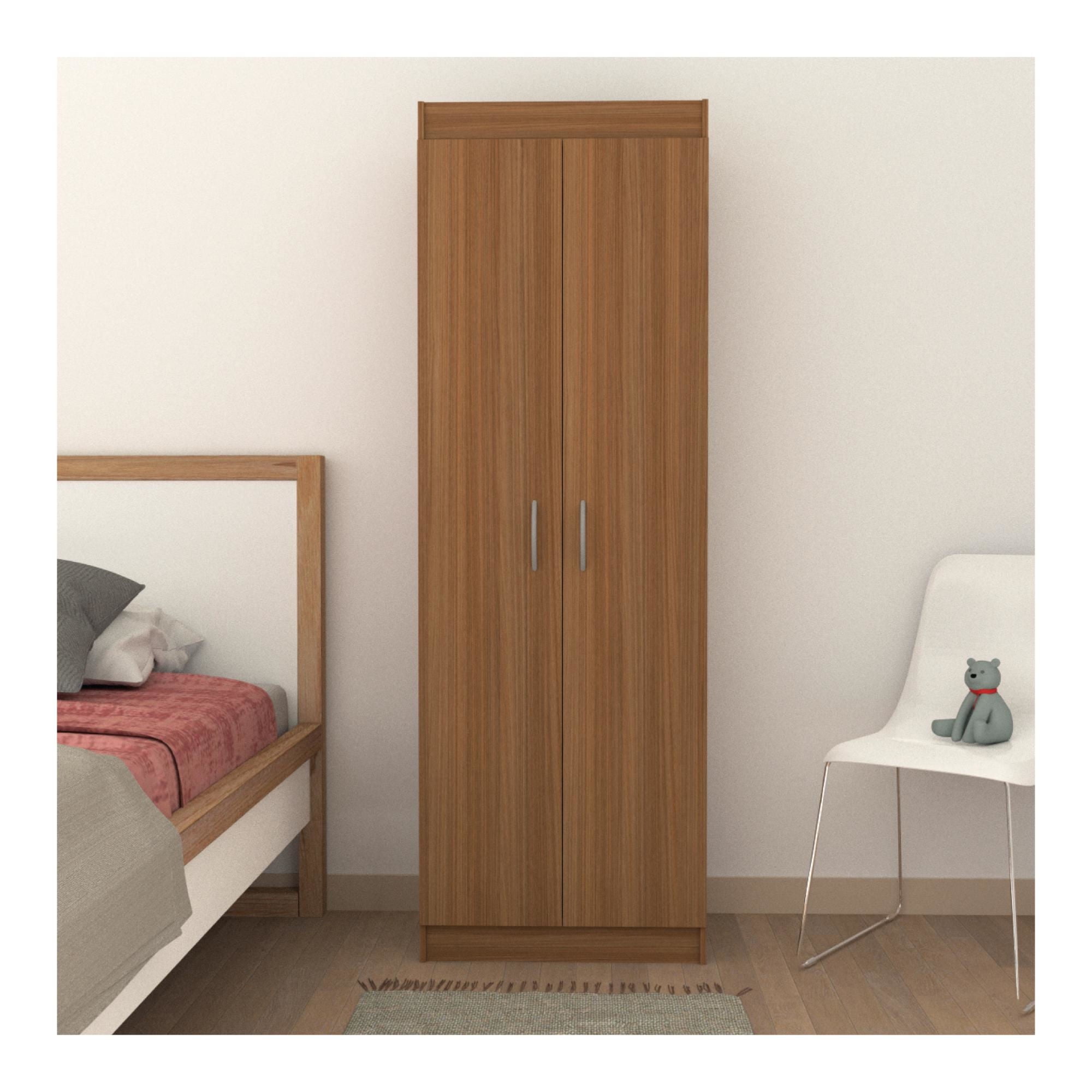 Closet Stanford 2 Puertas 1 Repisas Nogal