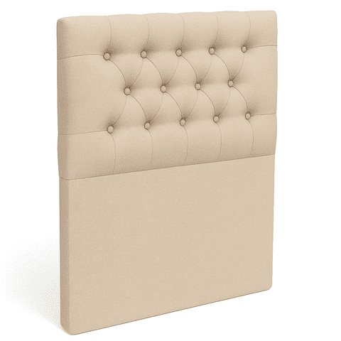 Ethan Desing - Respaldo De Cama 1.5 Plazas Beige Capitone