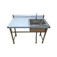 Genérico - Lavafondo Acero Inoxidable 120X60 Cm Con Secador Izquierdo Y Grifería