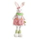 thumbnail image 2 of Estatua De Conejo De Pascua De Peluche, Adorno De Estatuilla De Conejito Para Mesa, Oficina, Fiesta, Color Rosa, 2 of 3