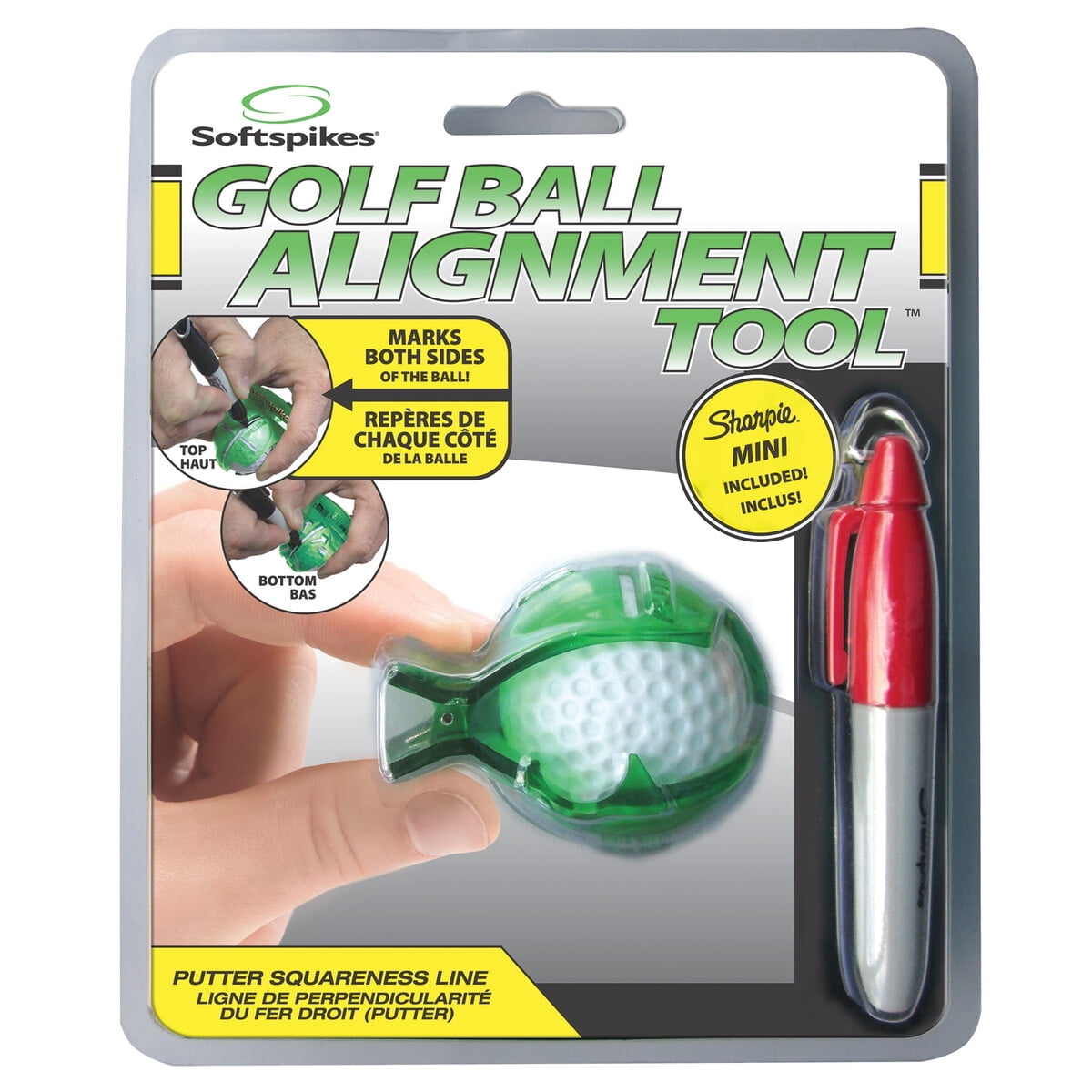 Softspikes - Herramienta Alineación Pelotas Golf Sharpie Mini Verde