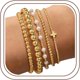 thumbnail image 1 of Pulseras elásticas Yoosteel chapadas en oro de 14K, 7 pulgadas, 1 of 3