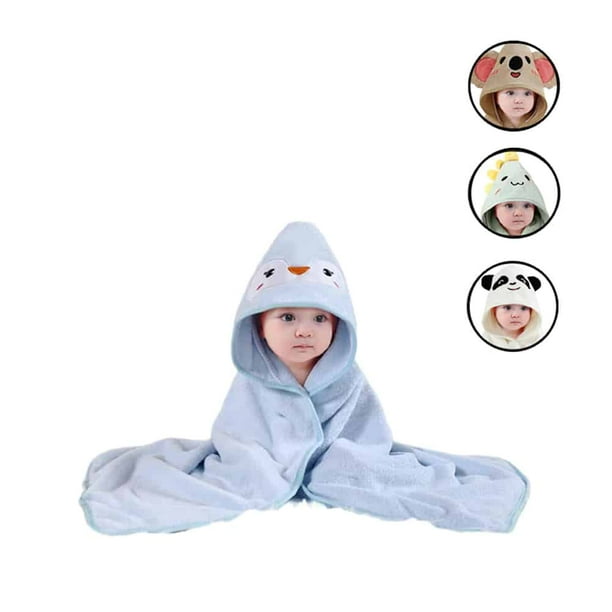 Toalla Para Bebé Con Capucha Celeste - Babymine