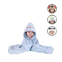 Toalla Para Bebé Con Capucha Celeste - Babymine