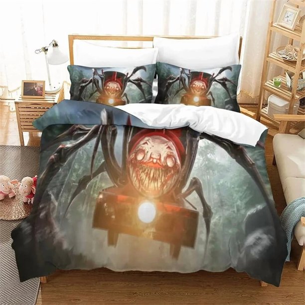 ed Game Choo Choo Charles Bedding Sets exquisite bed supplies set duvet cover bed comforter set luxury birthday giftBed Sheets