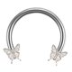 thumbnail image 2 of Mariposa Ceja Retenedor De Labios Cuerpo Piercing Pendiente Fosa Nasal Joyas Blanco, 2 of 5