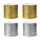 thumbnail image 1 of rollos de cordones elásticos metálicos, cinta elástica, cordón metálico de oropel para manualidades y envoltura de regalos, 1 mm x 20 m/rollo, 1 of 6
