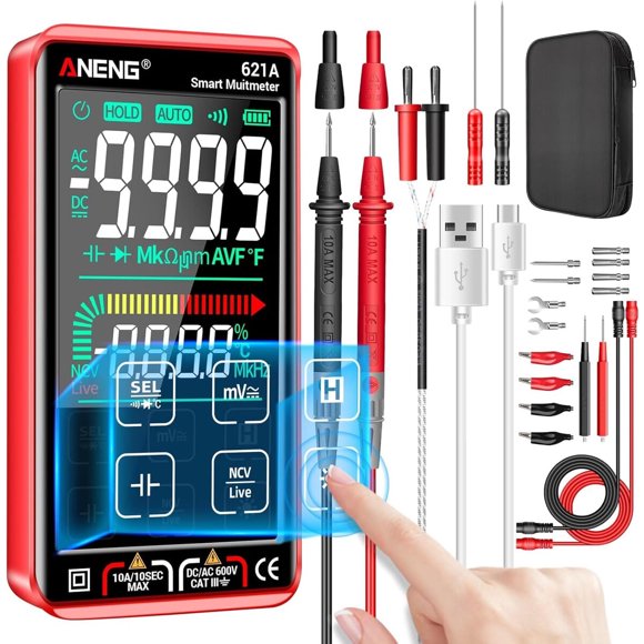 Multametro Digital ANENG 621A TRMS Pantalla Tactil