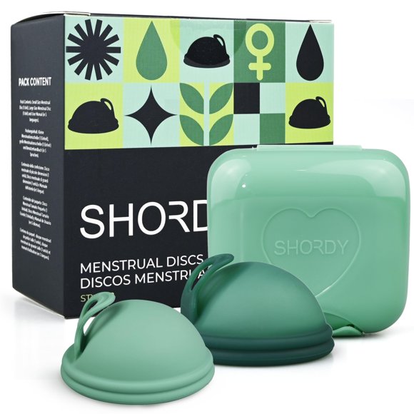 Disco Menstrual Reutilizable SHORDY – Talla Pequeña y Grande, 60 ml, 12 h