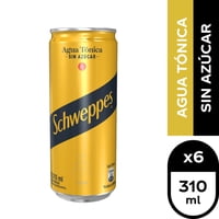 Agua Tónica Sin Azúcar Pack Lata 6 Un Schweppes