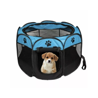 Importclick - Corral Mascotas Portátil Multifuncional Perros Gatos Talla L Azul