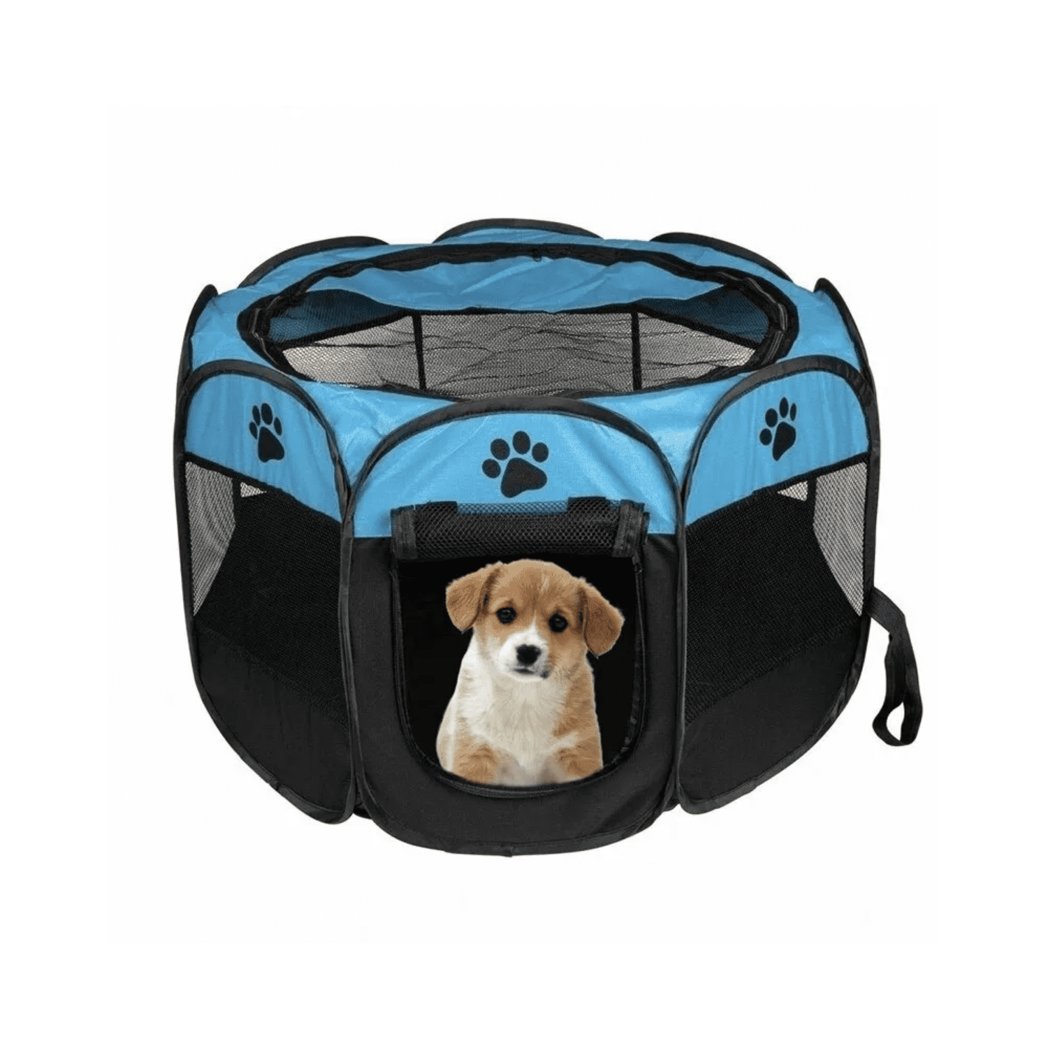 Importclick - Corral Mascotas Portátil Multifuncional Perros Gatos Talla L Azul