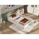 thumbnail image 2 of Twin Size Floor bed, integral construction with super high security barrier, door, children's floor bed frame, Montessori wooden children's floor bed, white, 2 of 3