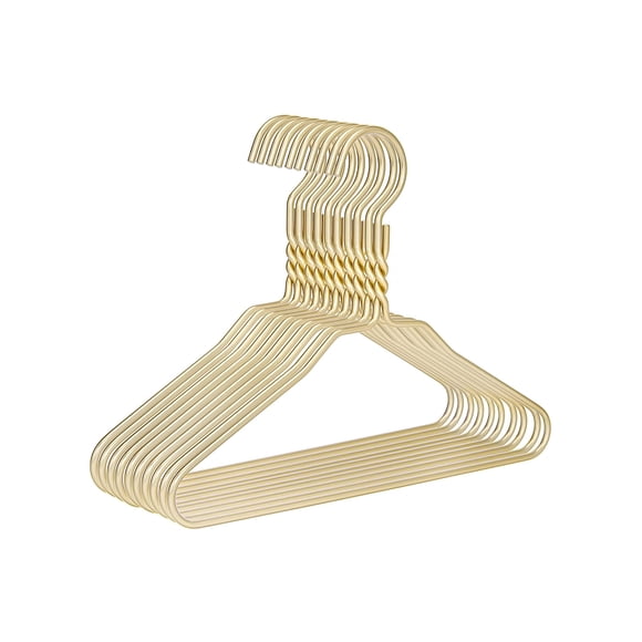 Perchas para trajes Quality Hangers de aluminio dorado, 12 piezas, para niños