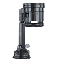 Ioensy - Portavasos Para Consola De Coche Con Ventosa, Accesorios Automotrices Para Tazas, Color Gris Largo