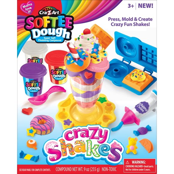 Playset Cra-Z-Art Softee Dough Crazy Shakes Milkshake para niños mayores de 3 años