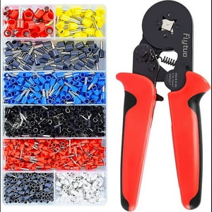 Genérico - Alicate Crimpeadora Prensa Trinquete + 1200 Terminales
