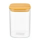 thumbnail image 1 of Frasco Hermetico Cuadrado 1100mL Vidrio 12cm Con Tapa Bambú, 1 of 3