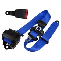 Magideal - Cinturón De Seguridad De Coche De 3 Puntos Cinturón De Seguridad Retráctil Automático Para Autobuses Go Kart Azul